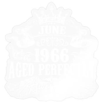 1966 | Juni 1966 Geburtstag Perfekt gealtert - Sticker Größe S (10 x 10 cm) - Transparent glänzend - Vorne