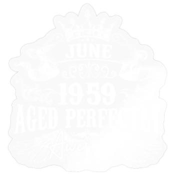 1959 | Juni 1959 Geburtstag Perfekt gealtert - Sticker Größe S (10 x 10 cm) - Transparent glänzend - Vorne