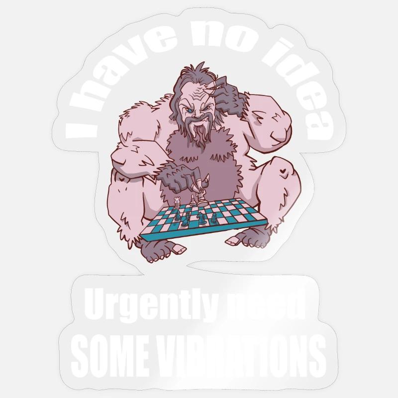 Aucune idée des vibrations d’échecs de l’ordinateur d’échecs Sticker taille S (10 x 10 cm)