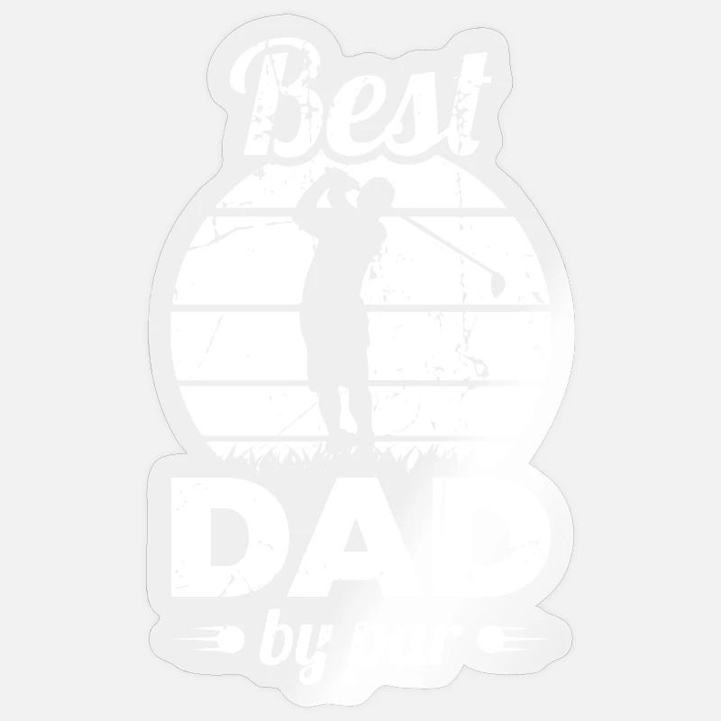 Bester Golf Vater - Sticker Größe S (10 x 10 cm) - Transparent glänzend