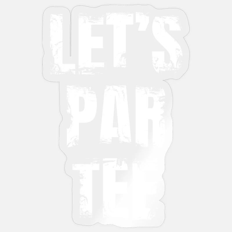 Let's Par Tee Sticker Größe S (10 x 10 cm)