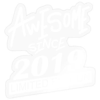 2019 - Jahrgang 2019 - Fantastisch seit 2019 - Sticker Größe S (10 x 10 cm) - Transparent glänzend - Vorne