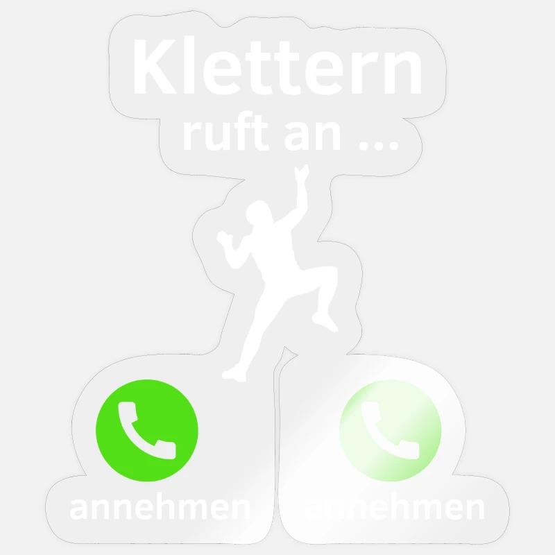 Klettern ruft an - annehmen oder annehmen? Sticker Größe S (10 x 10 cm)