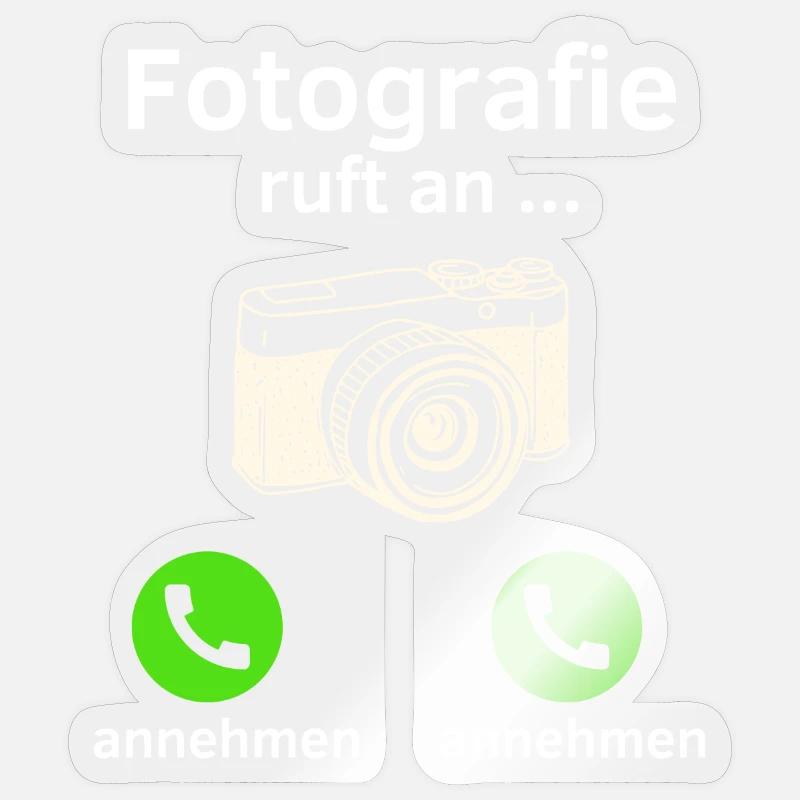 Fotografie ruft an - annehmen oder annehmen? Sticker Größe S (10 x 10 cm)