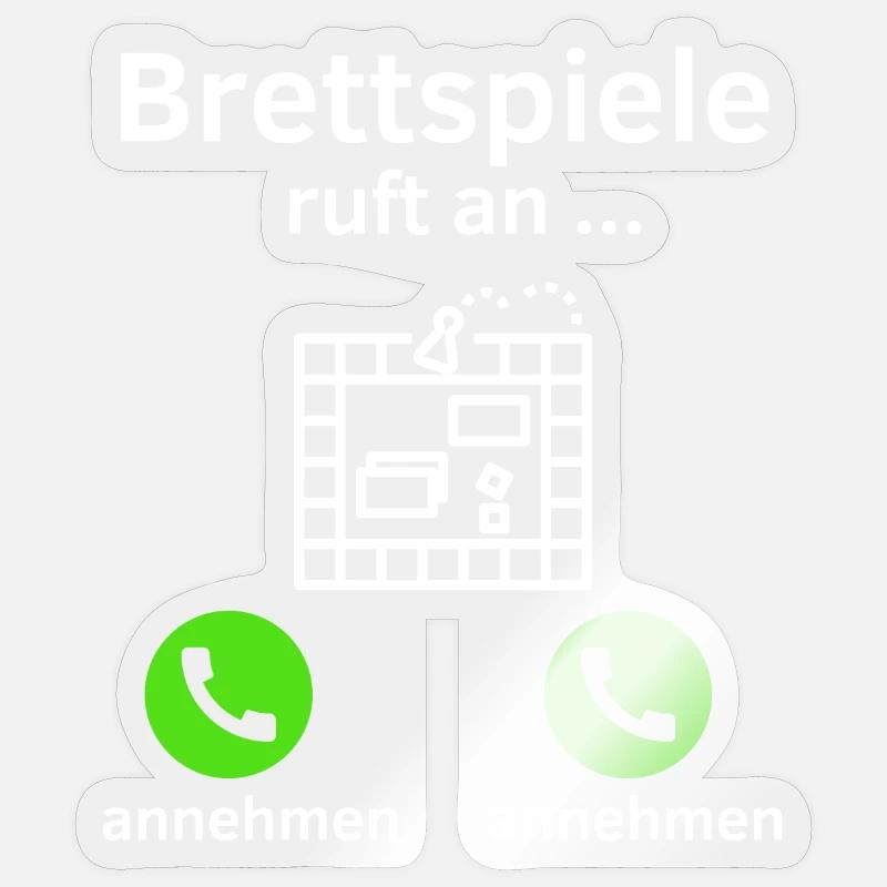 Brettspiele ruft an - annehmen oder annehmen? Sticker Größe S (10 x 10 cm)