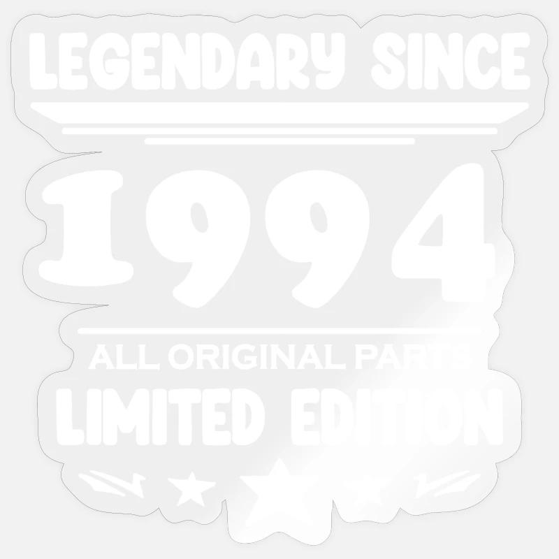 1994 - Né 1994 - Année de construction 1994 - Sticker taille S (10 x 10 cm) - brillant transparent