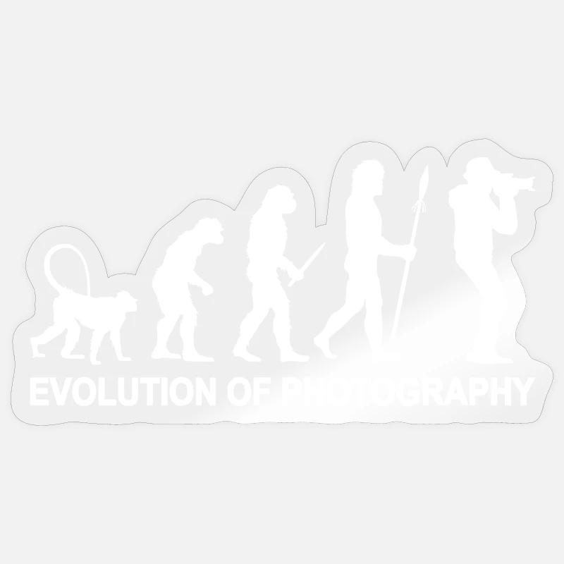 Fotografie Evolution Sticker Größe S (10 x 10 cm)