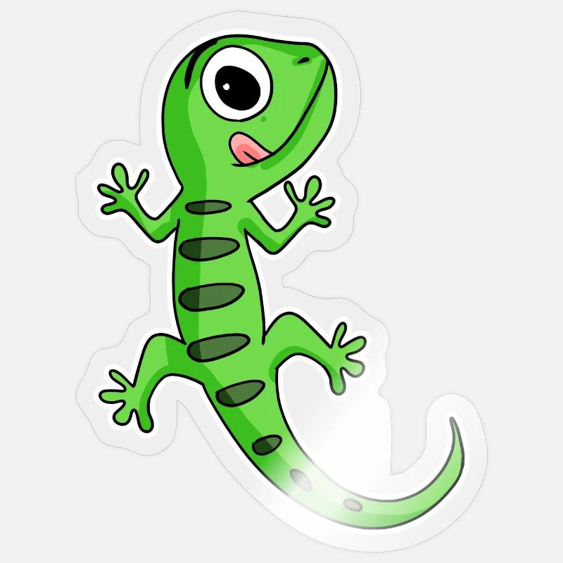 Gecko Lizard - Sticker size S (10 x 10 cm) - transparent glossy