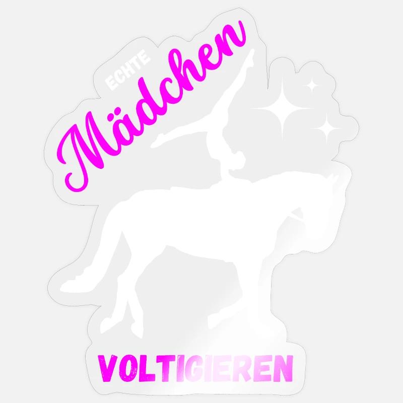 Echte Mädchen Voltigieren Sticker Größe S (10 x 10 cm)