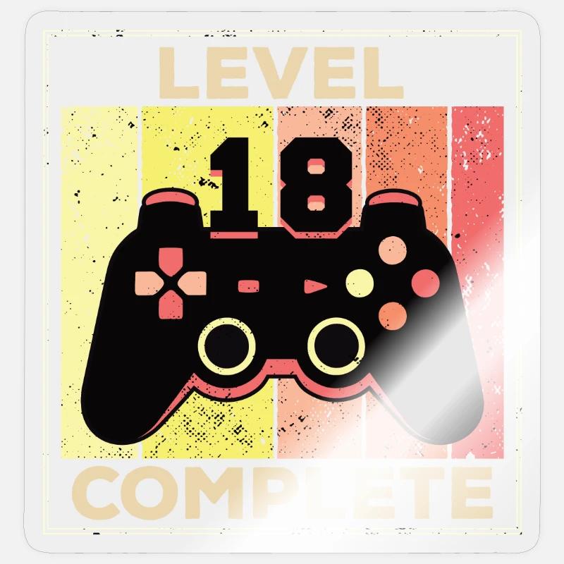 LVL 18 COMPLETE - Sticker Größe S (10 x 10 cm) - Transparent glänzend