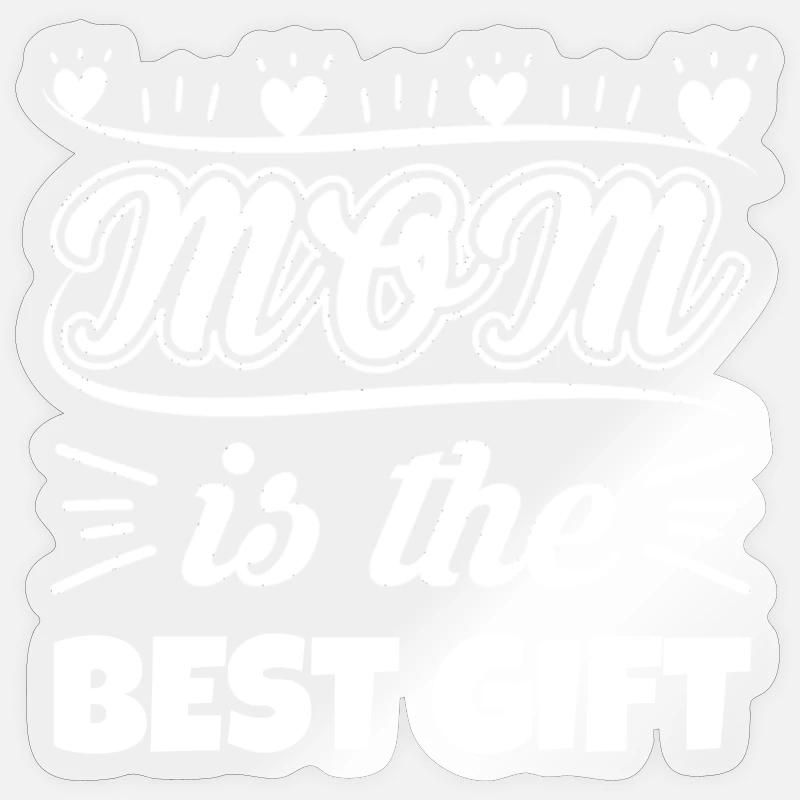 Muttertag, Muttertag, Muttertag, Muttertag, Muttertag - Sticker Größe S (10 x 10 cm) - Transparent glänzend