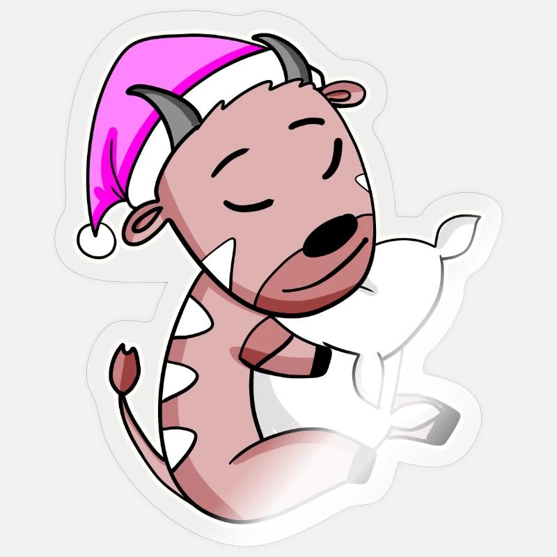 Antilope - Sticker taille S (10 x 10 cm) - brillant transparent