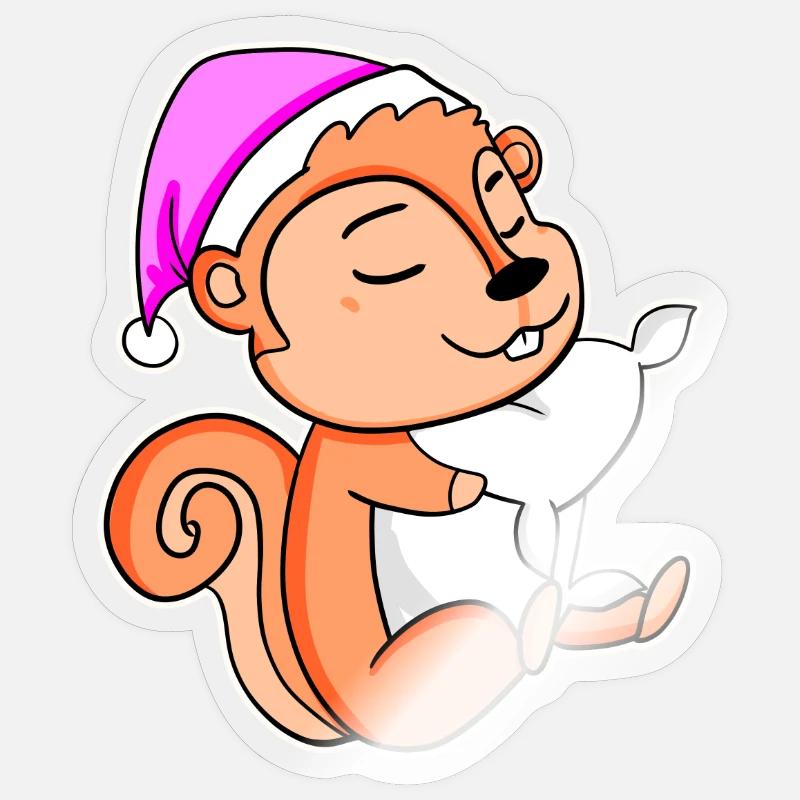 Squirrel - Sticker size S (10 x 10 cm) - transparent glossy