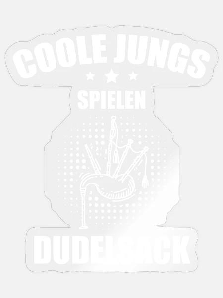 Dudelsack Dudelsackspieler Sackpfeife - Sticker Größe S (10 x 10 cm) - Transparent glänzend