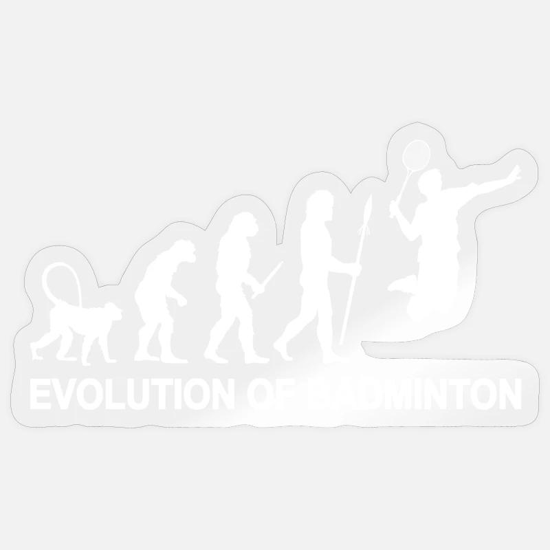 Evolution of Badminton Sticker size S (10 x 10 cm)