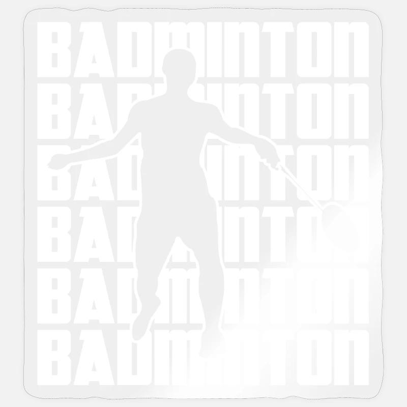 Cool badminton player - Sticker size S (10 x 10 cm) - transparent glossy