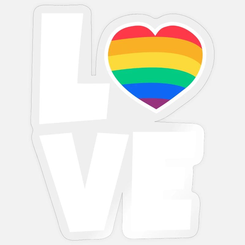 Saint-Valentin, Saint-Valentin, Saint-Valentin - Sticker taille S (10 x 10 cm) - brillant transparent
