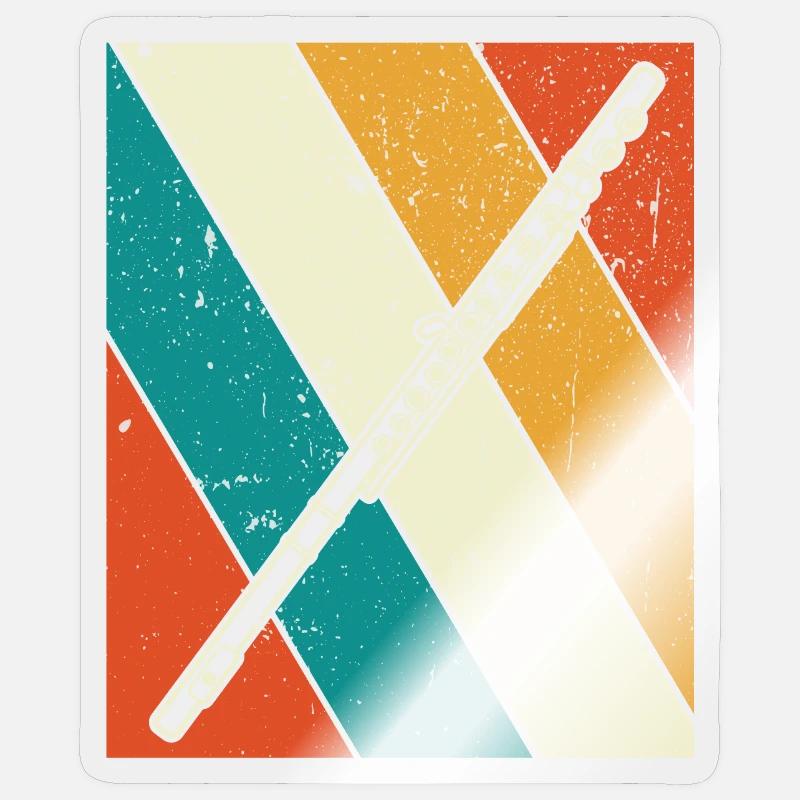 Querflöte Querflötenspieler Querflötist Sticker Größe S (10 x 10 cm)