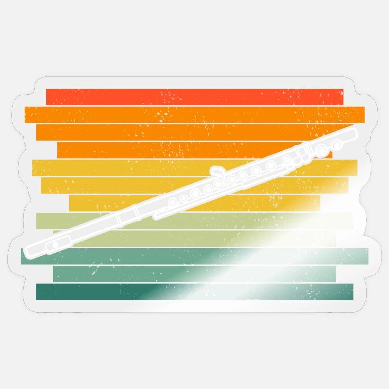 Querflöte Querflötenspieler Querflötist Sticker Größe S (10 x 10 cm)