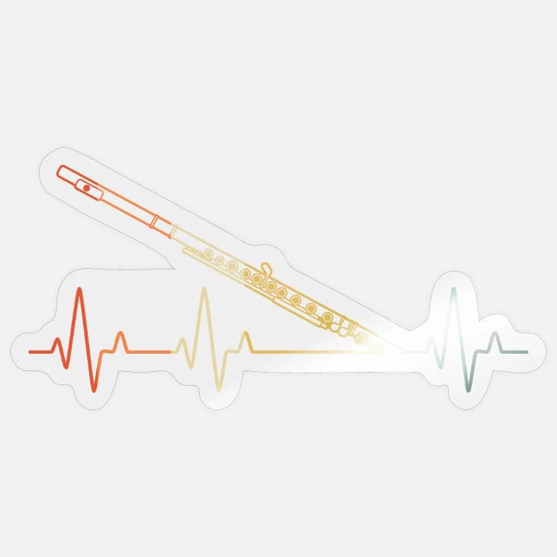 Querflöte Querflötenspieler Querflötist Sticker Größe S (10 x 10 cm)