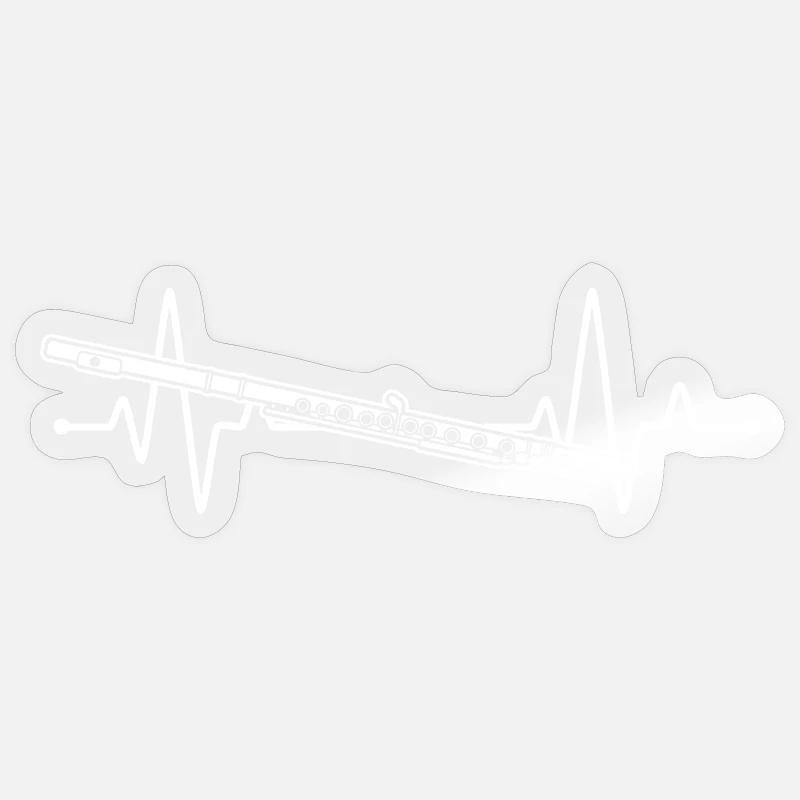 Querflöte Querflötenspieler Querflötist Sticker Größe S (10 x 10 cm)