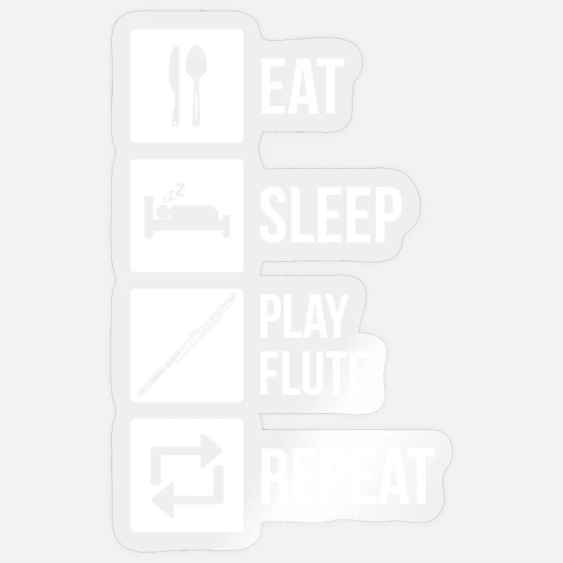Querflöte Querflötenspieler Querflötist Sticker Größe S (10 x 10 cm)