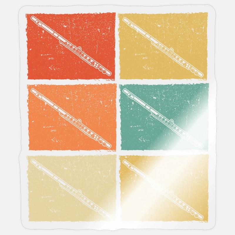 Querflöte Querflötenspieler Querflötist Sticker Größe S (10 x 10 cm)