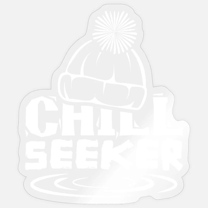 chill seeker - Sticker size S (10 x 10 cm) - transparent glossy