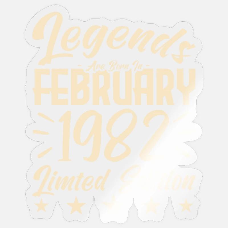 1982 Geburt. Geburtstagsgeschenk. Sticker Größe S (10 x 10 cm)