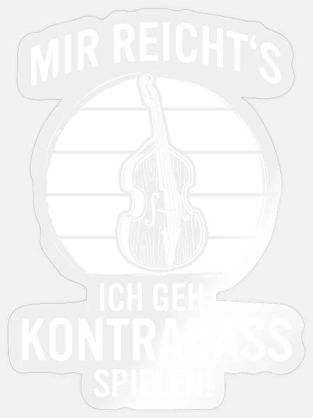 Kontrabass Kontrabassspieler Kontrabassist - Sticker Größe S (10 x 10 cm) - Transparent glänzend