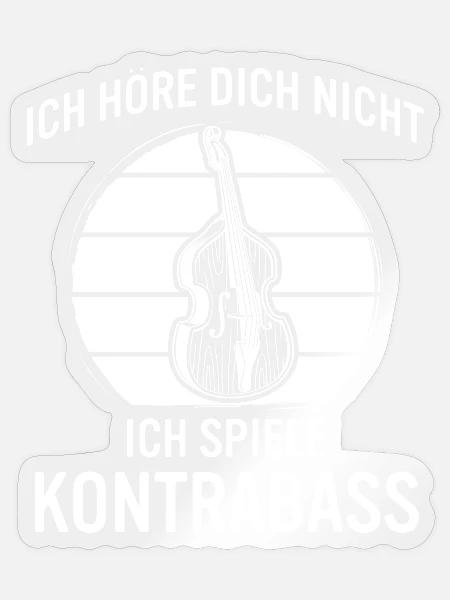 Kontrabass Kontrabassspieler Kontrabassist - Sticker Größe S (10 x 10 cm) - Transparent glänzend