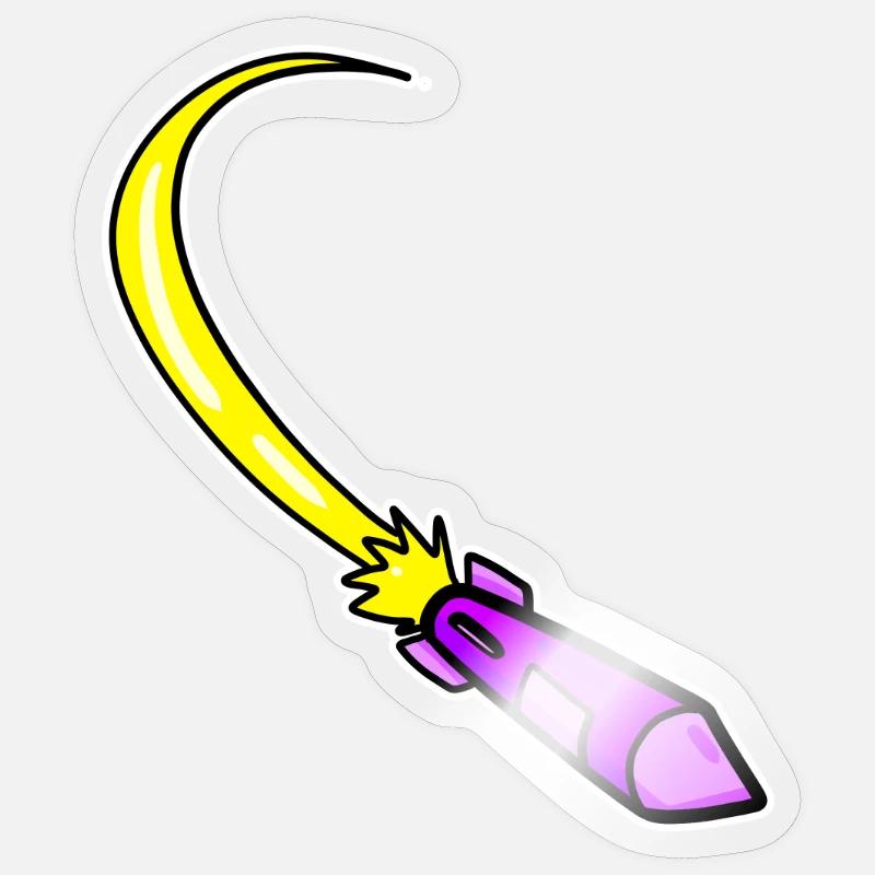 Rocket Purple - Sticker size S (10 x 10 cm) - transparent glossy