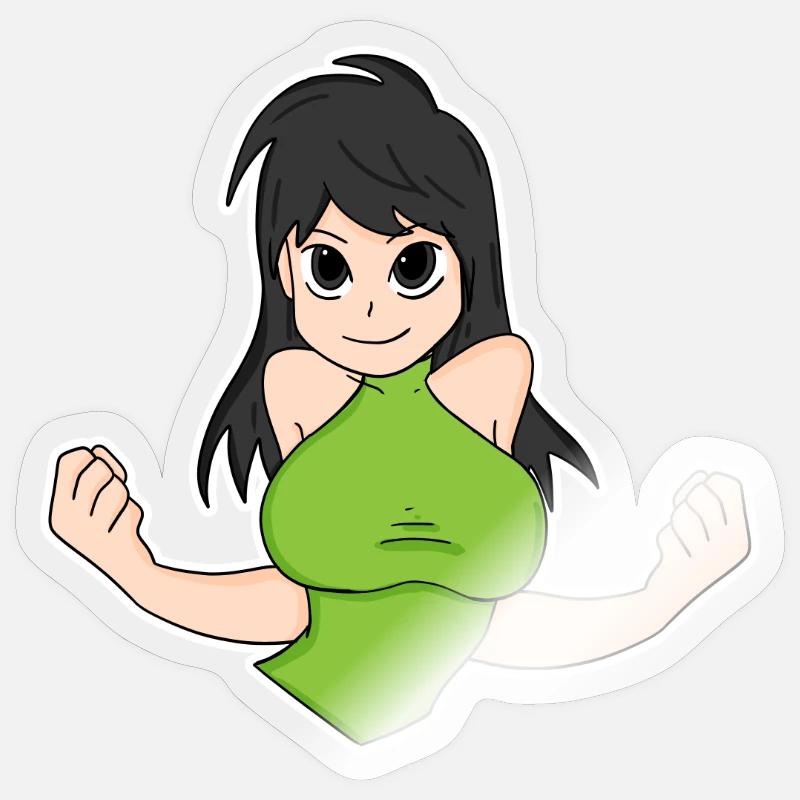 Anime - Sticker taille S (10 x 10 cm) - brillant transparent