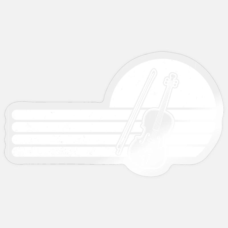 Violon Violoniste Violoniste - Sticker taille S (10 x 10 cm) - brillant transparent