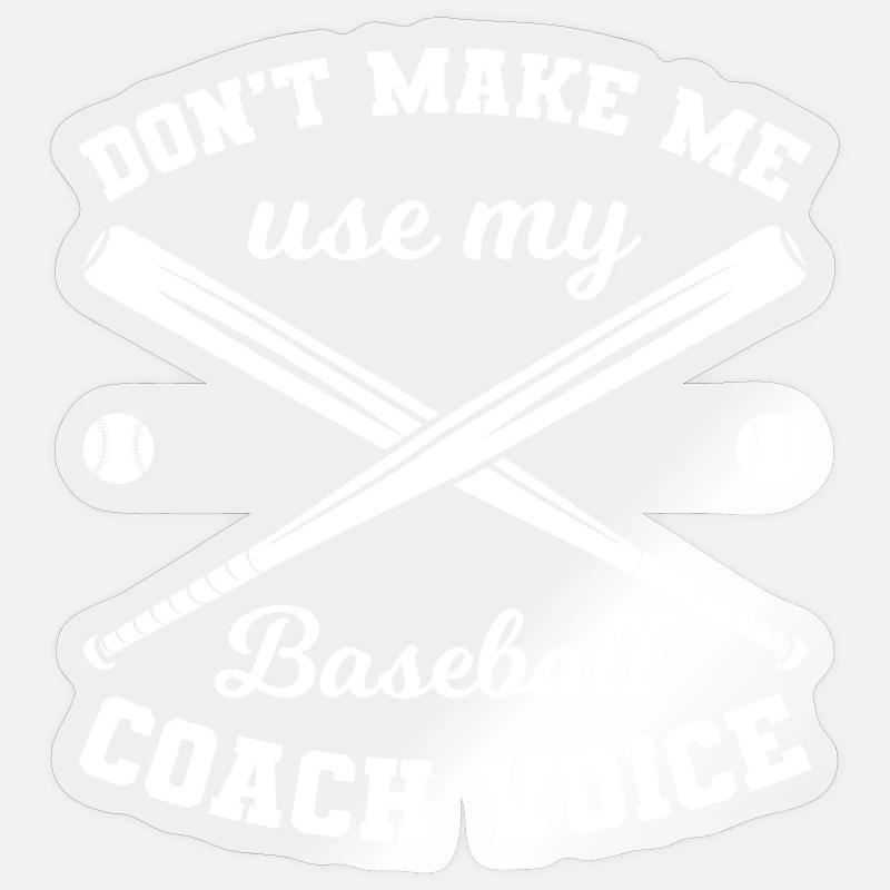 Baseball Coach - Sticker Größe S (10 x 10 cm) - Transparent glänzend