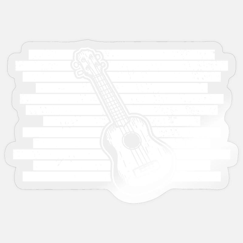 Ukulele Ukulele Player Ukulelist - Sticker size S (10 x 10 cm) - transparent glossy