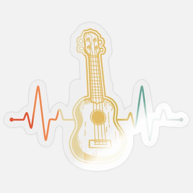 Ukulele Ukulele Player Ukulelist Sticker size S (10 x 10 cm)