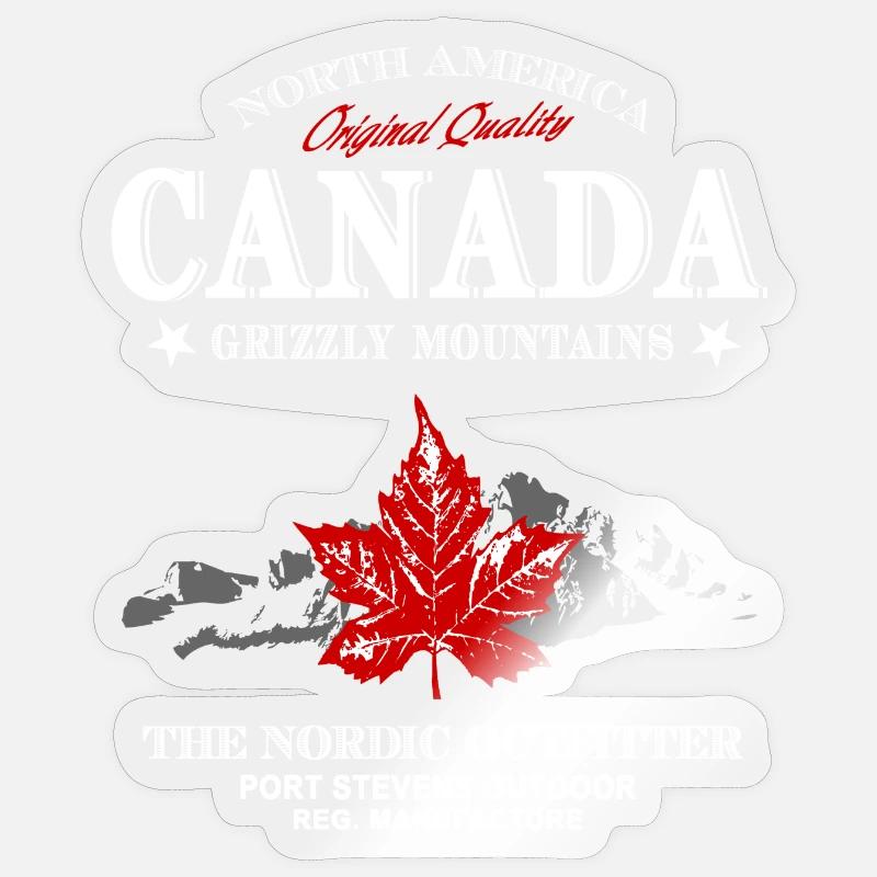 Kanada - Maple Leaf - Canada - Sticker taille S (10 x 10 cm) - brillant transparent