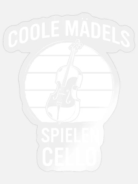Cello Cellospieler Cellist - Sticker Größe S (10 x 10 cm) - Transparent glänzend