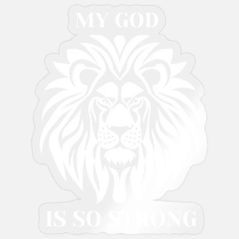 La force de Leo God Déclaration forte Sticker taille S (10 x 10 cm)