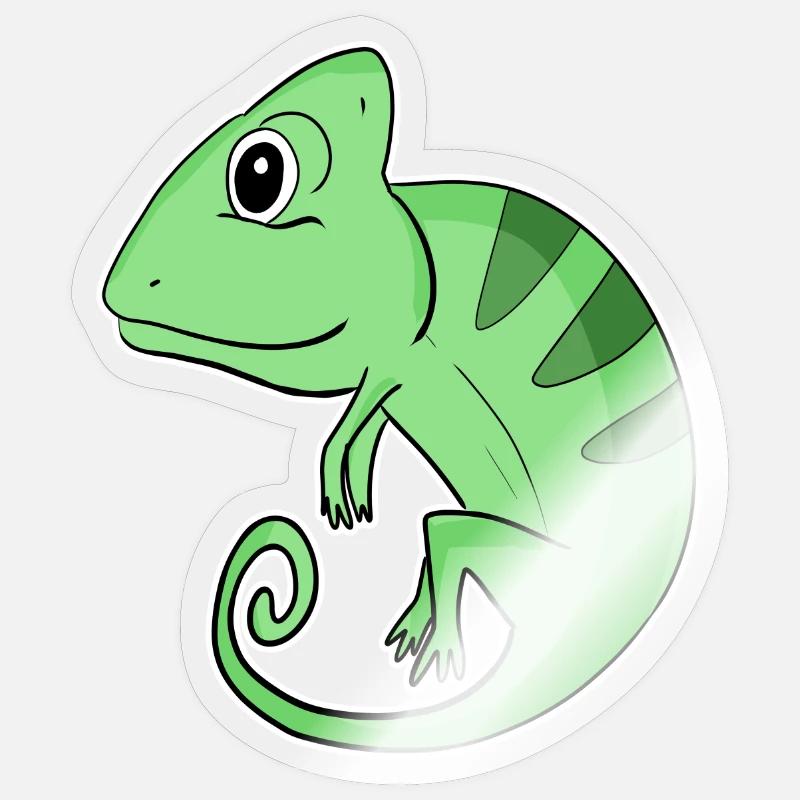 Chameleons Chameleon - Sticker size S (10 x 10 cm) - transparent glossy