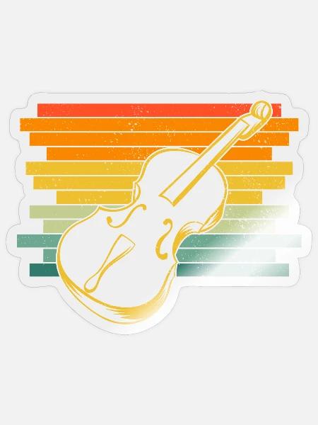Cello Cellospieler Cellist - Sticker Größe S (10 x 10 cm) - Transparent glänzend