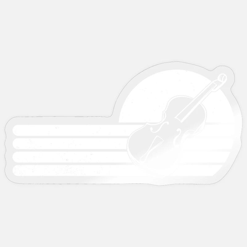 Violoncelliste violoncelliste - Sticker taille S (10 x 10 cm) - brillant transparent