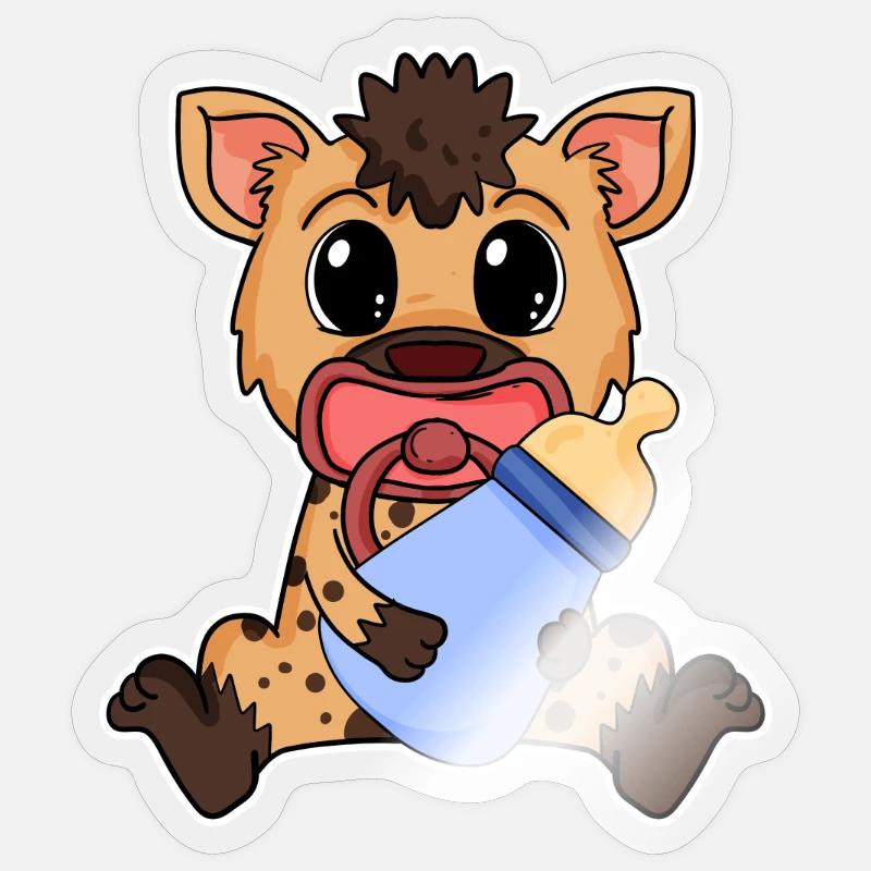 Bébé - Sticker taille S (10 x 10 cm) - brillant transparent
