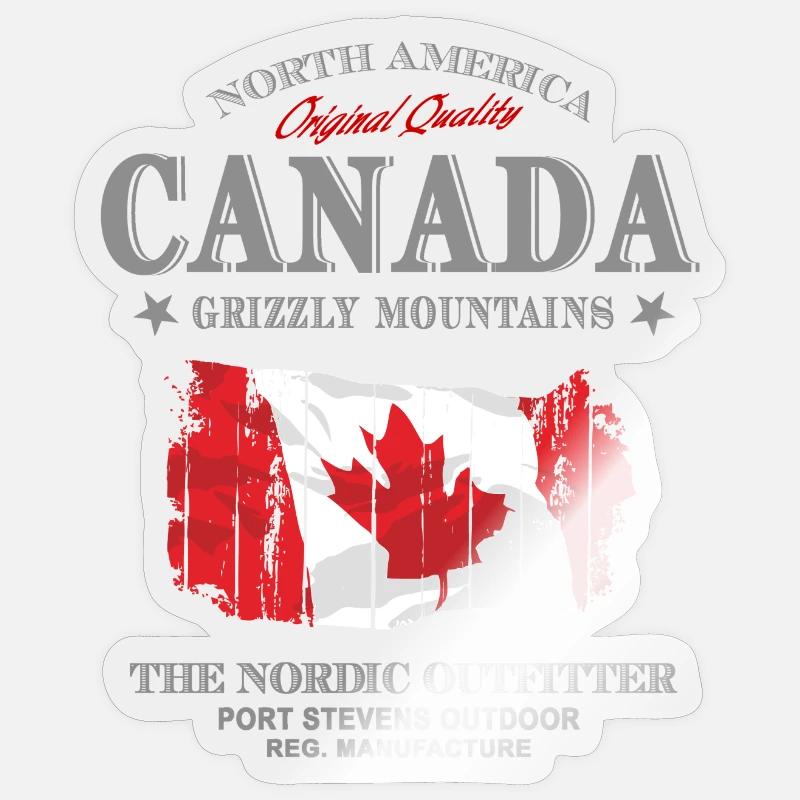 Kanada - Maple Leaf - Canada - Sticker size S (10 x 10 cm) - transparent glossy