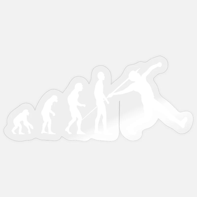 Speerwurf Evolution Sticker Größe S (10 x 10 cm)