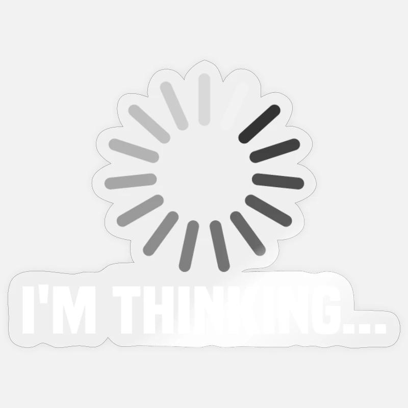 Je pense - Sticker taille S (10 x 10 cm) - brillant transparent