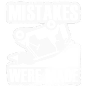 Mistakes were made golf cart - Sticker Größe S (10 x 10 cm) - Transparent glänzend - Vorne