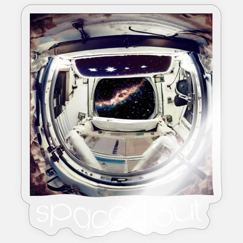 "spaced out" / distorted design Sticker Größe S (10 x 10 cm)