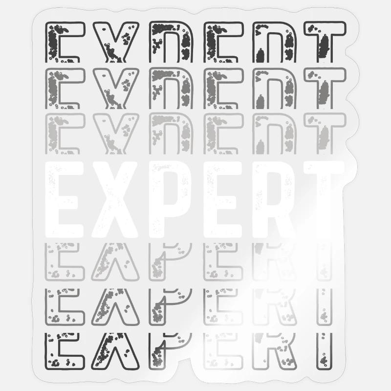 Bester Experte The Man The Legend - Sticker Größe S (10 x 10 cm) - Transparent glänzend